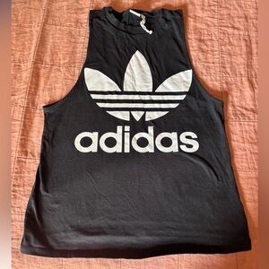 Women’s adidas Black and White Muscle Tee